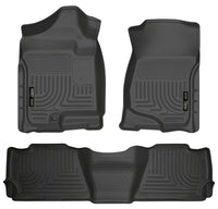 Thumbnail for Husky Liners 07-13 GM Escalade ESV/Avalanche/Suburban WeatherBeater Black Front/2nd Row Floor Liners