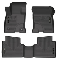 Thumbnail for Husky Liners 2022 Ford Maverick(No Fit Hybrid) Weatherbeater Front & 2nd Seat Floor Liners - Black