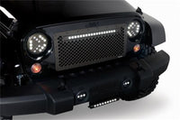 Thumbnail for Putco 07-18 Jeep Wrangler Anodized Alum Lighted Boss Grille w/ 20in Luminix Light Bar (Cut to Fit)