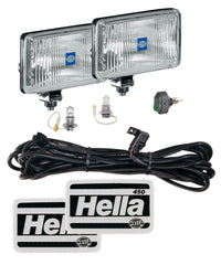 Thumbnail for Hella 450 H3 12V SAE/ECE Fog Lamp Kit Clear - Rectangle (Includes 2 Lamps)