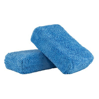 Thumbnail for Chemical Guys Premium Grade Microfiber Applicators - 2in x 4in x 6in - Blue - 2 Pack