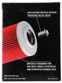 Thumbnail for K&N Can/AM Spyder RT 998/ Buell 1125R -2.2219in OD x 0.969in ID x 3.813in H Oil Filter