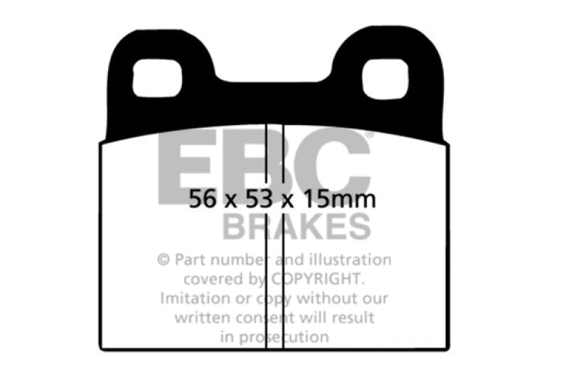 EBC 71-79 Volkswagen Beetle 1.3 (1300) Greenstuff Front Brake Pads