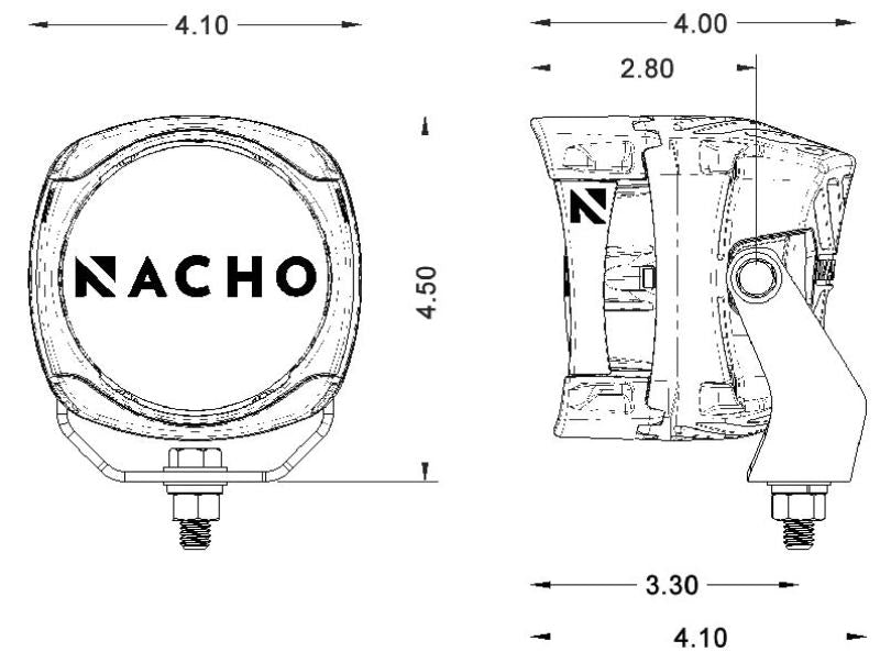 ARB Nacho 4in Offroad / SAE Combo Amber LED Light