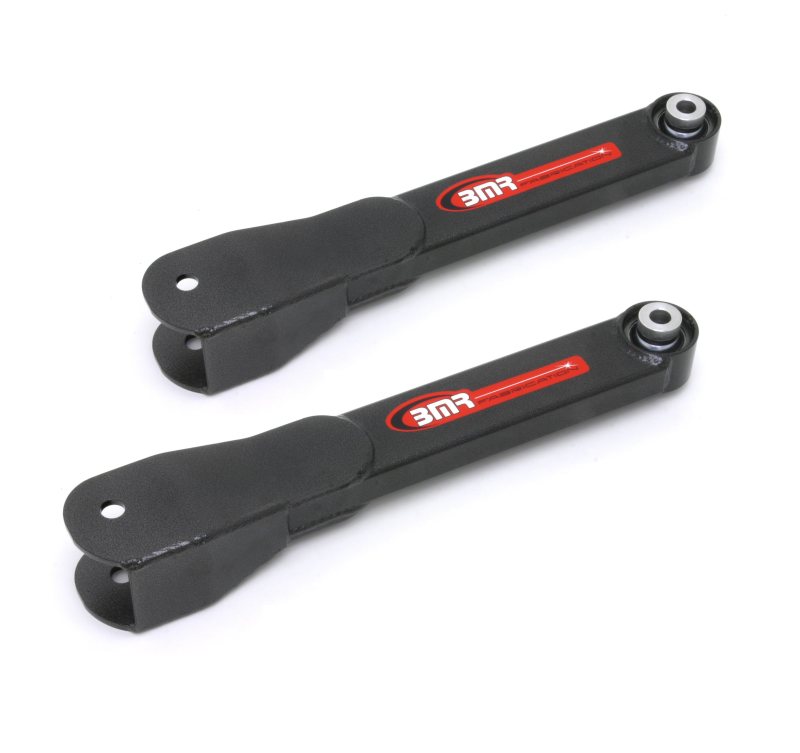 BMR 10-15 5th Gen Camaro Rear Non-Adj. Trailing Arms w/ Spherical Bearings - Black Hammertone