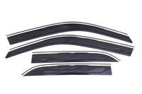 Thumbnail for AVS 11-18 Chrysler 300 Ventvisor Low Profile Deflectors 4pc - Smoke w/Chrome Trim