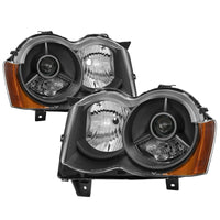 Thumbnail for xTune Jeep Grand Cherokee 08-10 OEM Style Projector Headlights - Black PRO-JH-JGC08-AM-BK