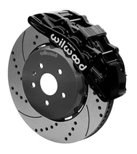 Thumbnail for Wilwood SX6R Front Brake Kit 15in Lug Drive Slotted/Drilled Black w/ Lines 10-14 Chevrolet Camaro SS