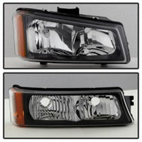 Thumbnail for Xtune Chevy Silverado 2500HD 03-06 Crystal Headlights w/ Bumper Lights Black HD-JH-CSIL03-AM-BK-SET