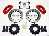 Thumbnail for Wilwood TC6R Rear Kit 16.00in Drilled Red 1999-2010 GM H2 / 2500 4.63 Cntr