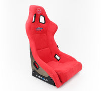 Thumbnail for NRG FRP Bucket Seat ULTRA Edition - Large (Red Alcantara/Gold Glitter Back)