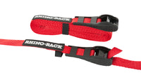 Thumbnail for Rhino-Rack Rapid Tie Down Straps w/Buckle Protector - 4.5m/15ft - Pair - Red