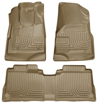 Thumbnail for Husky Liners 09-12 Ford Escape/Mazda Tribute (Base/Hybrid) WeatherBeater Combo Tan Floor Liners