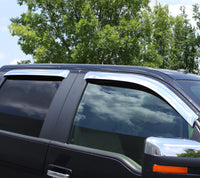 Thumbnail for AVS 18-22 Ford Expedition Ventvisor Outside MountWindow Deflectors 4pc - Chrome