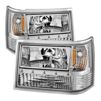 Thumbnail for Xtune Jeep Grand Cherokee 93-98 1Pc Crystal Headlights Chrome HD-ON-JGC93-1PC-LED-C