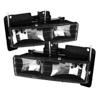 Thumbnail for Xtune Chevy Suburban 88-98 Crystal Headlights Black HD-JH-CCK88-BK