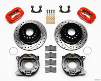 Thumbnail for Wilwood Forged Dynalite P/S Park Brake Kit Drill-Red Small Ford 2.50in Offset