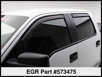 Thumbnail for EGR 15+ Ford F150 Super Cab In-Channel Window Visors - Set of 4 - Matte (573475)