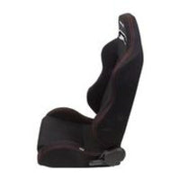 Thumbnail for NRG Sport Seats (Pair) Type-R Cloth w/NRG Logo - Black w/Red Stitch