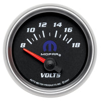 Thumbnail for Autometer Mopar 52.4mm SSE 8-18 Volts Voltmeter Gauge