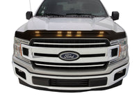 Thumbnail for AVS 2015-2019 Ford F150 Aeroskin Low Profile Hood Shield w/ Lights - Black