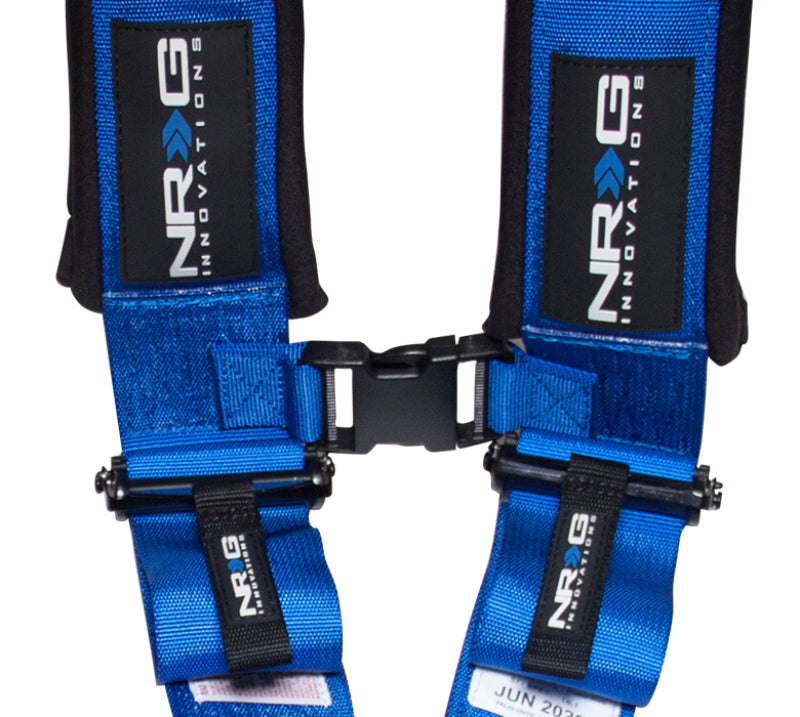 NRG SFI 16.1 5PT 3in. Seat Belt Harness / Latch Link - Blue