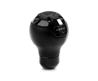 Thumbnail for Momo Nero Shift Knob - Tall Black Leather, Black Chrome Insert