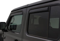 Thumbnail for AVS 2018 Jeep Wrangler Unlimited (4-Door) Ventvisor In-Channel Window Deflectors 4pc - Smoke