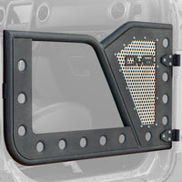 Thumbnail for DV8 Offroad Jeep 18+ Wrangler JL / 20+ Gladiator JT Rear Rock Doors w/ Perforated Aluminum Mesh