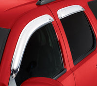 Thumbnail for AVS 07-18 Jeep Patriot Ventvisor Outside Mount Front & Rear Window Deflectors 4pc - Chrome
