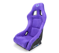 Thumbnail for NRG FRP Bucket Seat PRISMA Edition w/ Pearlized Back Purple Alcantara - Medium