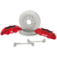 Thumbnail for Alcon 2021+ RAM TRX 376x42mm Rotors 6-Piston Red Calipers Front Brake Upgrade Kit