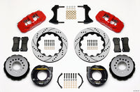 Thumbnail for Wilwood AERO4 Rear P-Brake Kit 14.00in Drilled Red Chevy C-10 2.42 Offset 5-lug