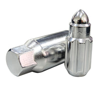 Thumbnail for NRG 500 Series M12 X 1.5 Bullet Shape Steel Lug Nut Set - 21 Pc w/Lock Key - Silver