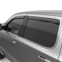 Thumbnail for EGR 2019 Dodge Ram 1500 Quad Cab SlimLine In-Channel WindowVisors Set of 4 - Dark Smoke