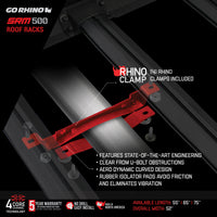 Thumbnail for Go Rhino SRM500 Quad Rail Kit (For 75in. Long Rack) - Tex. Blk (Rails ONLY - Req. Platform)