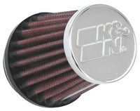 Thumbnail for K&N Universal Chrome Filter 1 9/16 inch FLG / 2 5/8 inch Bottom / 2 inch Top / 3 inch Height