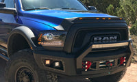 Thumbnail for AVS 2010-2019 Dodge Ram 2500 Aeroskin Low Profile Hood Shield w/ Lights - Black