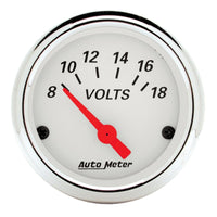 Thumbnail for Autometer Arctic White 2-1/16in 8-18 Volts Air-Core Voltmeter Gauge