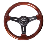 Thumbnail for NRG Classic Wood Grain Steering Wheel (330mm) Wood Grain w/Matte Black 3-Spoke Center