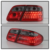 Thumbnail for Xtune Mercedes Benz W210 E-Class 96-02 LED Tail Lights Red Smoke ALT-CL-MBW210-LED-RSM