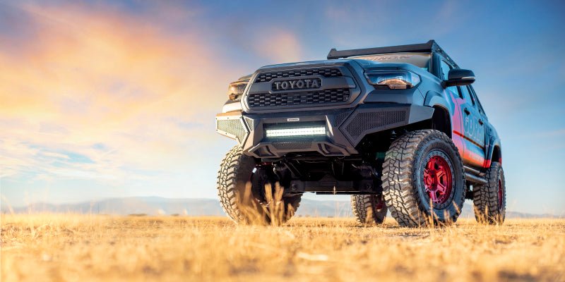 Go Rhino 16-21 Tacoma Element Front Bumper w/ Power Actuated Hide-away Light Bar Mount Tex Black