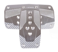 Thumbnail for NRG Aluminum Sport Pedal A/T - Gunmetal w/Silver Carbon