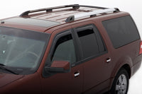 Thumbnail for AVS 98-18 Lincoln Navigator Ventvisor In-Channel Front & Rear Window Deflectors 4pc - Smoke