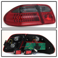 Thumbnail for Xtune Mercedes Benz W210 E-Class 96-02 LED Tail Lights Red Smoke ALT-CL-MBW210-LED-RSM