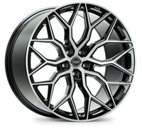 Thumbnail for Vossen HF-2 20x10.5 / 5x114.3 / ET45 / Deep Face / 73.1 - Brushed Gloss Black Wheel