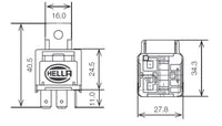 Thumbnail for Hella Relay 12V 25A SPST 25A Fuse Bkt