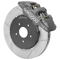 Thumbnail for Wilwood AERO6 RACE Front Big Brake Kit 14in GT Slotted 94-04 Mustang - Type III Ano Grey Calipers