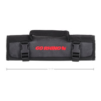 Thumbnail for Go Rhino XVenture Gear Tool Wrench Roll - Small (3.5x3.5in. Closed) 12oz Waxed Canvas - Black