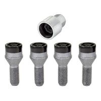 Thumbnail for McGard Wheel Lock Bolt Set - 4pk. (Cone Seat) M12X1.25 / 19mm Hex / 25.6mm Shank Length - Black